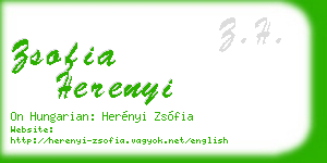 zsofia herenyi business card
