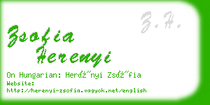 zsofia herenyi business card